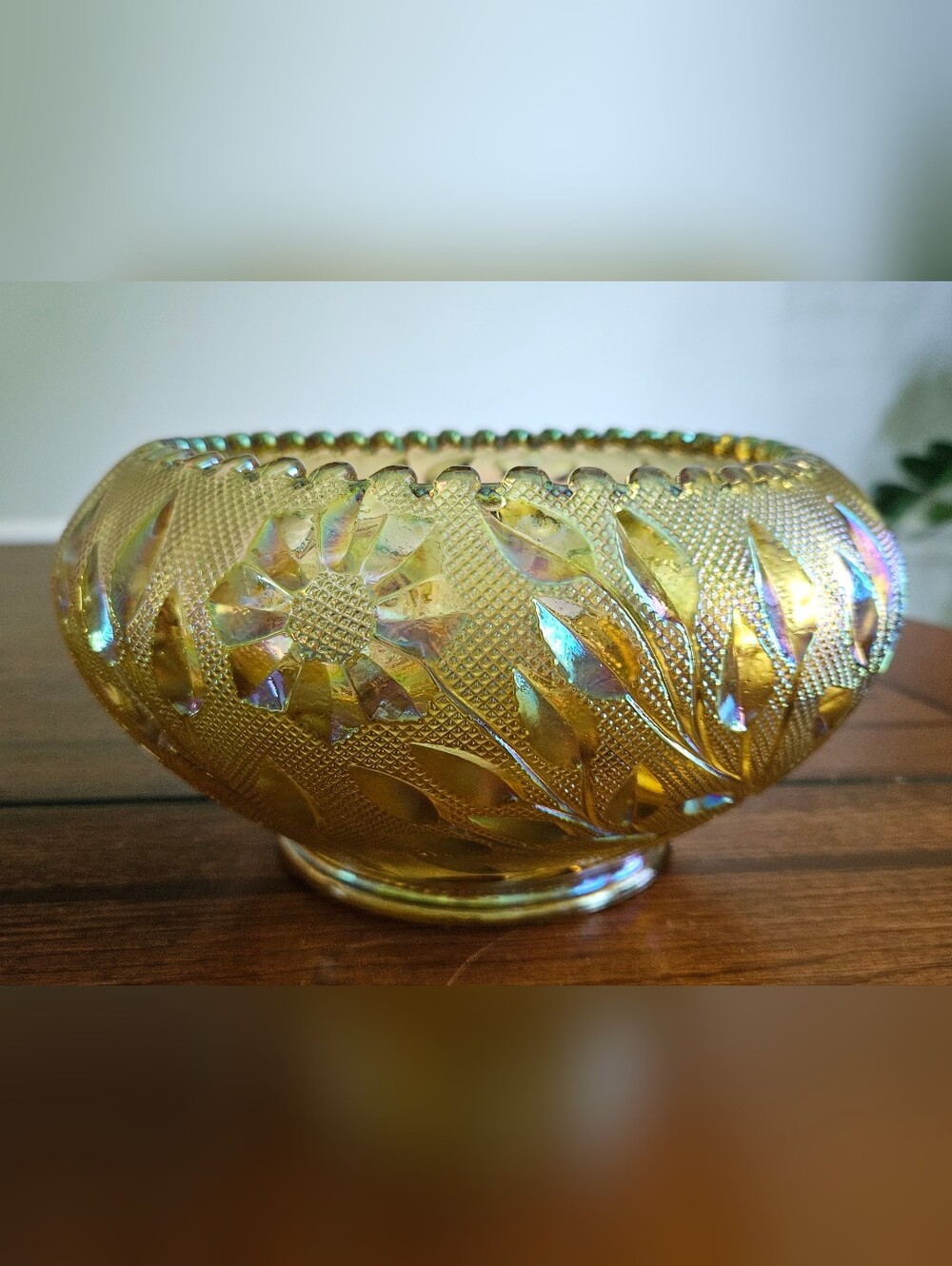 Fenton Wild Flower And Lace Carnival Glass